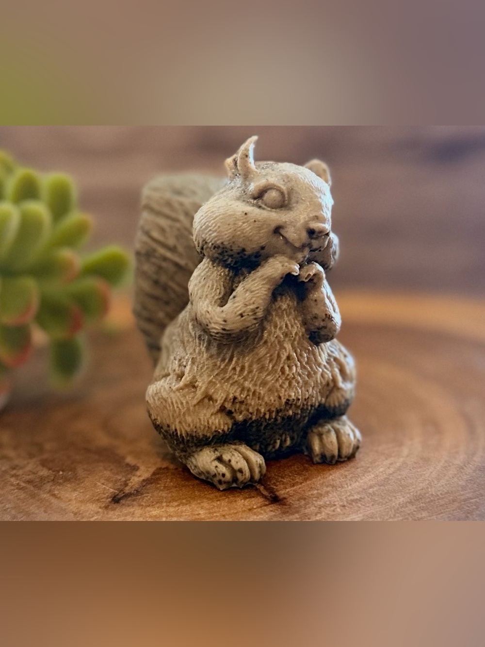 Hand Crafted - Squirrel Decorative Soap | Gift Pumpkin Spice with Coffee Grounds